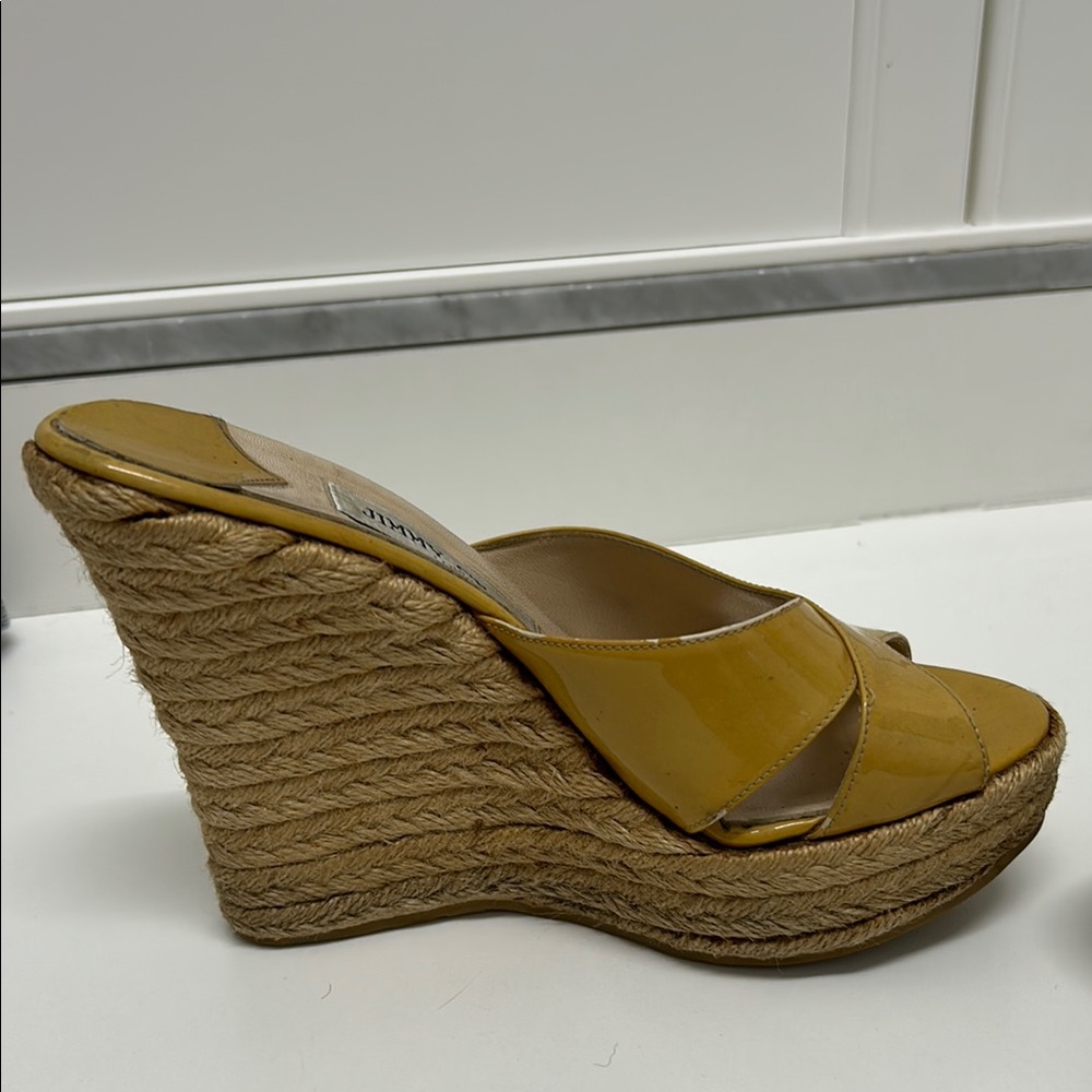 Jimmy Choo Yellow Platform Sandals size 6 - Picture 6 of 9